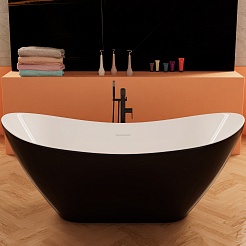 Frank Акриловая ванна 170х75 F6107 black/white – фотография-1