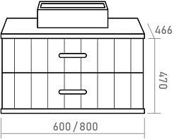 Brevita Тумба под раковину Alskar 60 белая – фотография-4