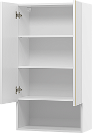 Brevita Шкаф подвесной Vega 60 белый/золото – фотография-8