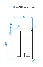 Style Line Шкаф навесной ПШ 480 зеркальная вставка – фотография-3