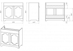 Misty Тумба с раковиной Элис 90 бежевая патина – фотография-12