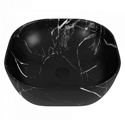 Teymi Раковина накладная в ванную Solli 41 artceramic мрамор чёрный матовый T50383 – фотография-1