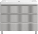 Brevita Тумба с раковиной Victory 105 серый шелк