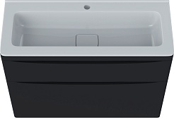 Vivon Тумба с раковиной Ostin 90 напольная черная матовая – фотография-7