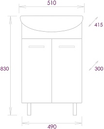 Onika Мебель для ванной Коралл 50.10 белая – фотография-14