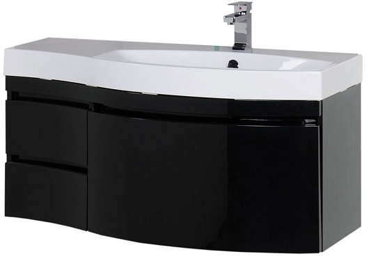 Aquanet Тумба под раковину Опера 1-115 R черная – фото, картинка, фотография-1