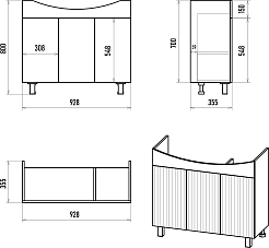 Misty Мебель для ванной Изео 95 белая – фотография-15