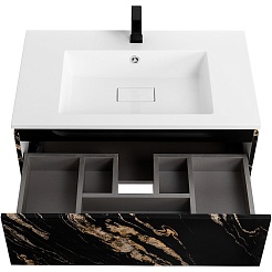 Cezares Тумба с раковиной Slider 80 подвесная чёрный фьюжн – фотография-6