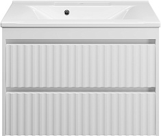 Brevita Тумба с раковиной Balaton 80 белая/серая