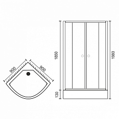 Royal Bath Душевой уголок RB 90HK-C-CH 900x900x2000 – фотография-6