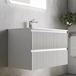 Sancos Тумба с раковиной Snob R 80 bianco раковина CN7012 – фотография-6