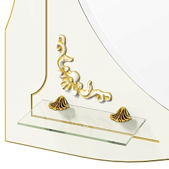  Мебель для ванной комнаты Luise 100 белая/патина золото – фотография-3