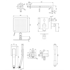 Omnires Душевая система SYSBA10BL (черный BLM) – фотография-3