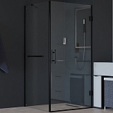 RGW Душевой уголок Hotel HO-045-1B (HO-011B + Z-060-2B + O-204B) 70x80 профиль черный стекло прозрачное