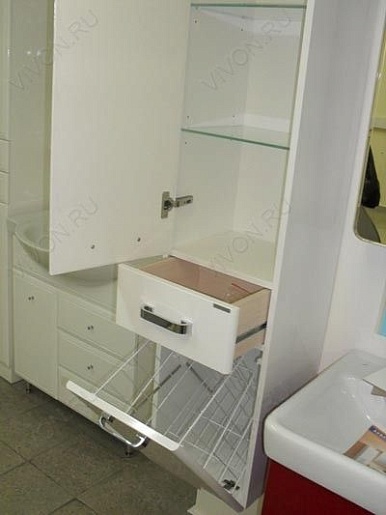 Акватон Пенал для ванной "Америна" с б/к черный – картинка-3