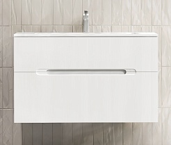 Jorno Тумба под раковину Modul 100 подвесная белая Mоl.01.97/P/W – фотография-1