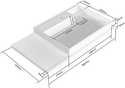СанТа Раковина под стиральную машину Юпитер 90x50 R белая – фотография-5