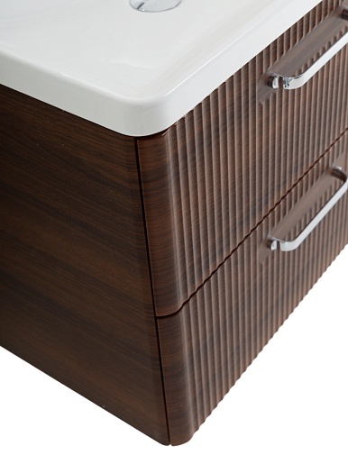 BelBagno Тумба с раковиной Due 60 подвесная Noce ручки Хром полированный – картинка-7