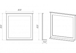 Misty Зеркало для ванной Винтаж 80 – фотография-2