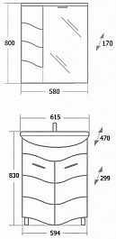 Onika Мебель для ванной Лайн 60 L – фотография-3