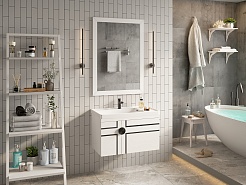 Brevita Мебель для ванной Oslo 80 белая – фотография-3