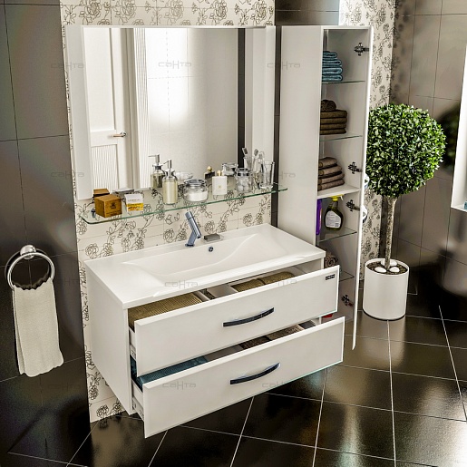 СанТа Мебель для ванной Виктория 100 М подвесная – картинка-3