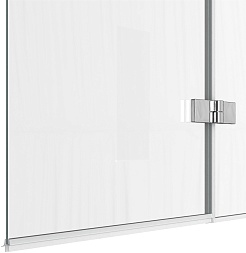 Teymi Шторка на ванну Anni 100x140 профиль хром стекло прозрачное – фотография-3