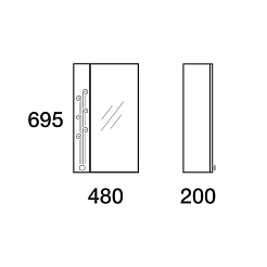 Merkana Зеркало-шкаф Авила 50 – фотография-2