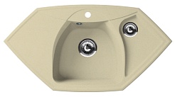 Florentina Мойка гранитная Сардиния угловая шампань – фотография-1