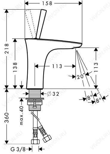 Hansgrohe Смеситель "PuraVida 15070000" – фотография-2