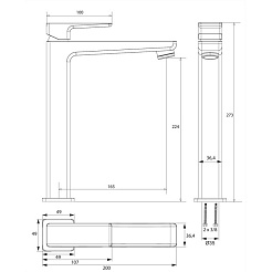 Omnires Смеситель для раковины PM7412BL – фотография-2