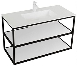Cezares Каркас под раковину двухъярусный Cadro 80 Nero – фотография-4