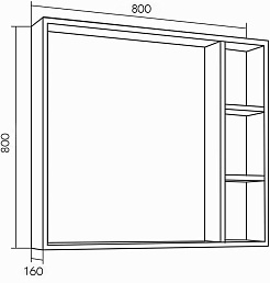 Grossman Зеркальный шкаф Фалькон 80 бетон – фотография-4