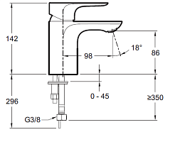 Jacob Delafon Смеситель для раковины Aleo E72277-4-CP – фотография-2
