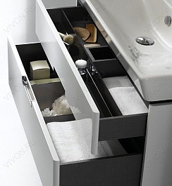 Jacob Delafon Тумба с раковиной "Reve 60" белый, 2 ящика – фотография-4