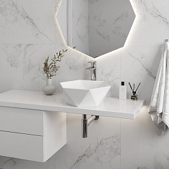 Teymi Накладная мебельная раковина Diamond 48 белая T51105 – фотография-7