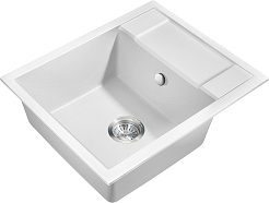 Milacio Мойка кухонная Navarra 60 Cuarzo белая – фотография-1