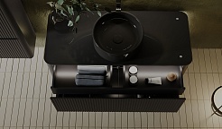 Jorno Тумба под раковину Lumino 120 подвесная антрацит – фотография-4