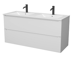 Зов Мебель для ванной Дион 120 подвесная матовая белая – фотография-4