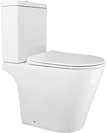 Azario Унитаз-компакт Flin AZ-1363C безободковый с бачком с сиденьем микролифт белый – фотография-3