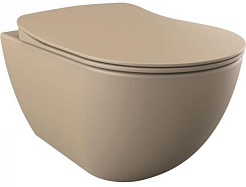 Creavit Унитаз подвесной Free FE320.F0000 капучино с биде – фотография-1