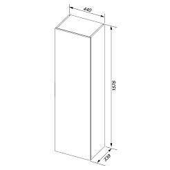 Aquanet Пенал для ванной "Алвита 40" серый антрацит – фотография-5
