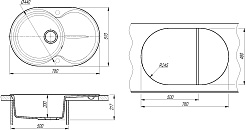 Florentina Мойка кухонная Лацио 780 грей – фотография-4