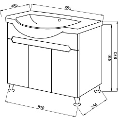 Ceruttispa Мебель для ванной Ломбардия 85 с зеркальным шкафчиком – фотография-3