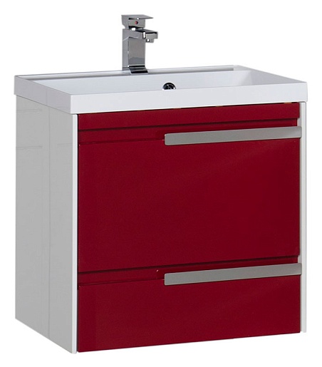 Aquanet Тумба с раковиной "Тиволи 70" бордо – фото-1