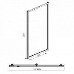 Aquanet Душевая дверь Alfa NAA6422 100 – фотография-4