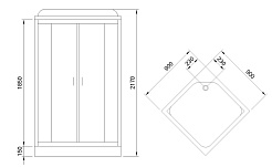 Royal Bath Душевая кабина RB 90HP1-T-CH – фотография-2