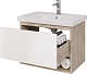 Dreja Тумба для умывальника Perfecto 70 подвесная, дуб эврика/белый – фотография-12