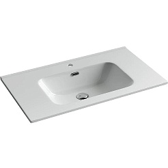 Sancos Тумба с раковиной Smart 80 белый глянец раковина Element 81 CN7005 – фотография-6