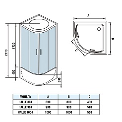 WeltWasser Душевая кабина HALLE 804 – фотография-8